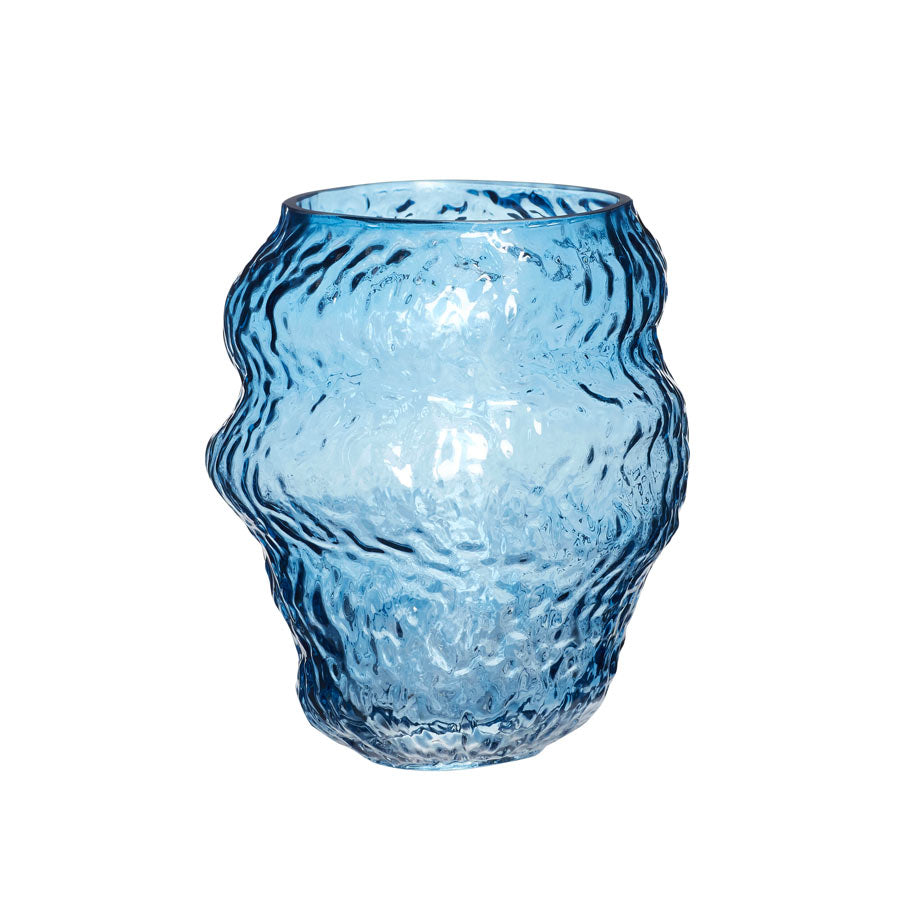 Hubsch-vase-aurora-en-verre-bleu-danemark-Atelier-Kumo