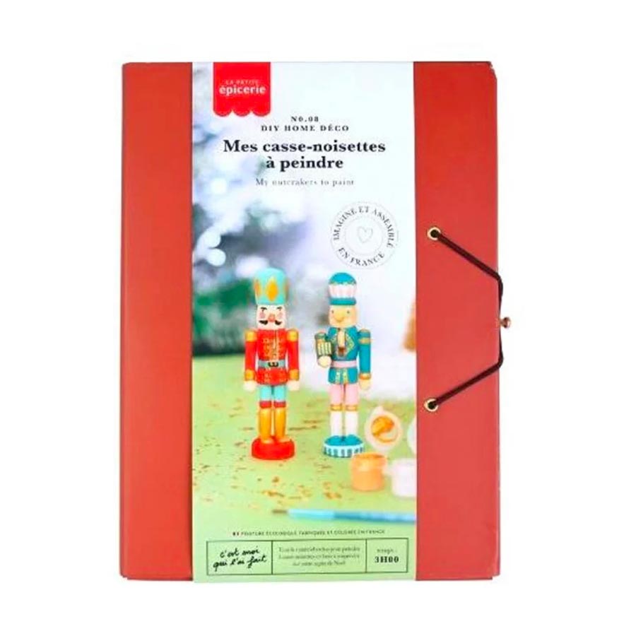 Sweet Home Kit Casse-Noisette Soldat à Peindre - 24 Cm - DIY Bois Non Peint Avec Peintures Et Tableau Noir