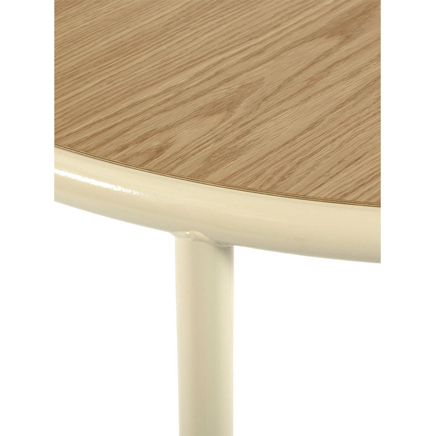 Muller-van-Severen-table-bois-ronde-structure-ivoire-chene-detail-Valerie-Objects-Atelier-Kumo