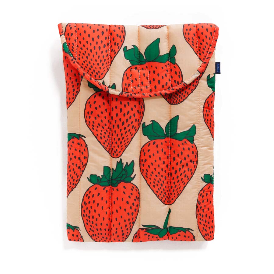 Baggu-housse-pour-ordinateur-portable-puffy-fraises-16-pouces-nylon-ripstop-Atelier-Kumo