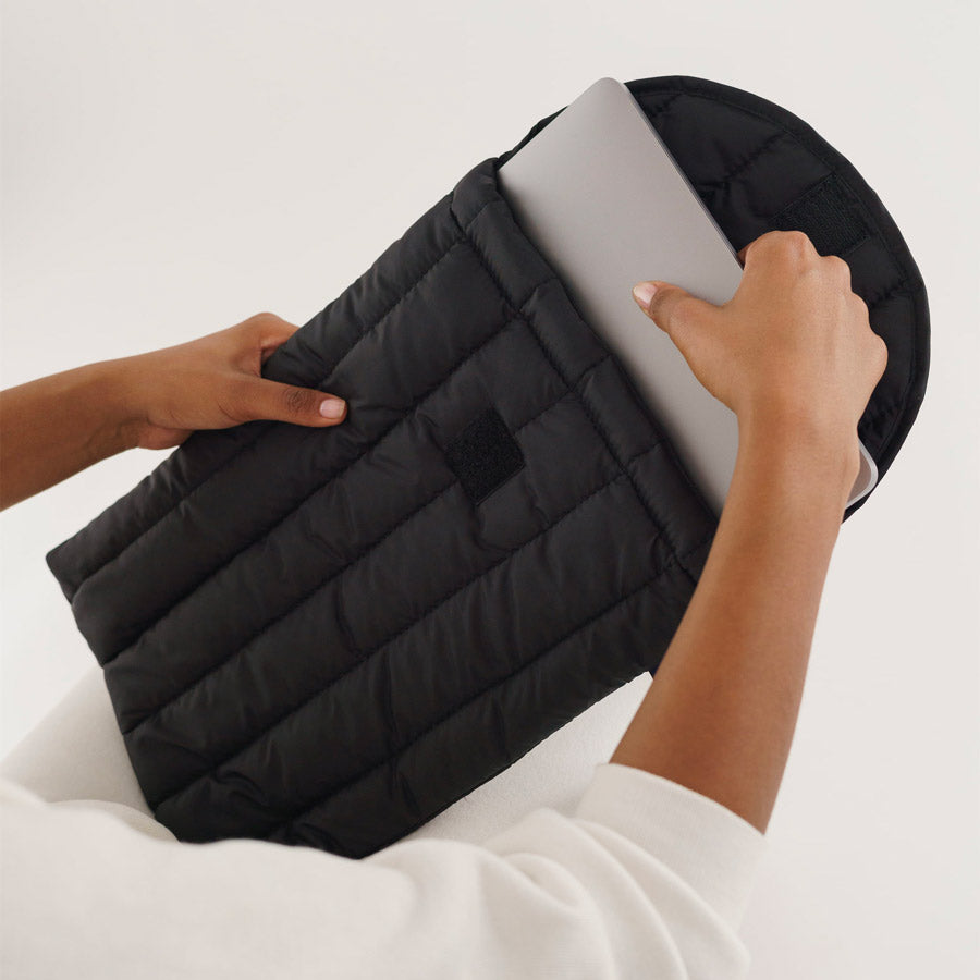Baggu-housse-pour-ordinateur-portable-puffy-noir-16-pouces-nylon-ripstop-durable-Atelier-Kumo