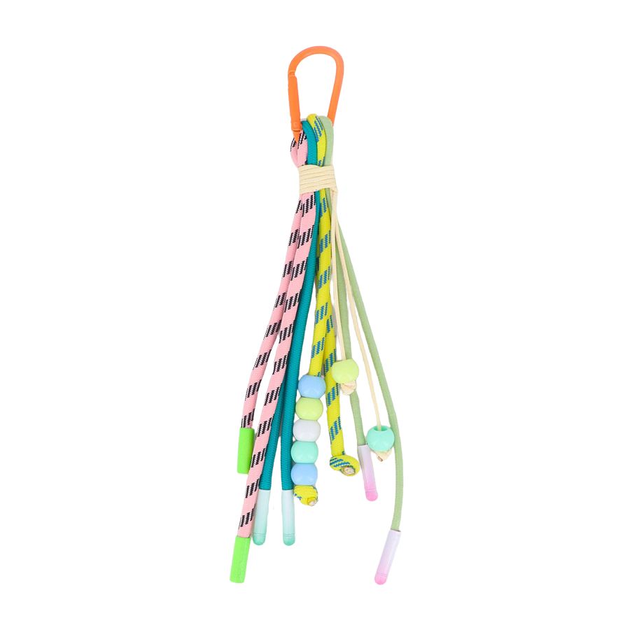 Bohm-porte-cle-mousqueton-orange-lacet-rose-bleu-jaune-Atelier-Kumo