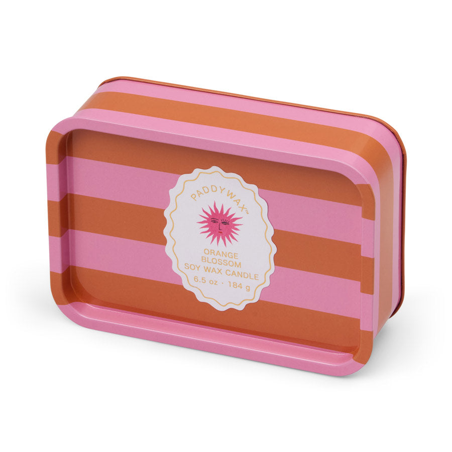 Designworks-ink-bougie-boite-en-metal-rayures-rose-orange-soleil-rose-orange-blossom-Atelier-Kumo