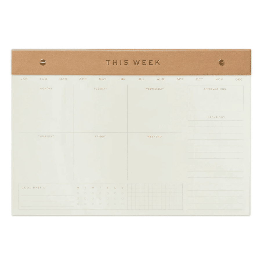 Designworks Ink Planner Designworks Ink - Planner Camel - This Week | Atelier Kumo Design Shop