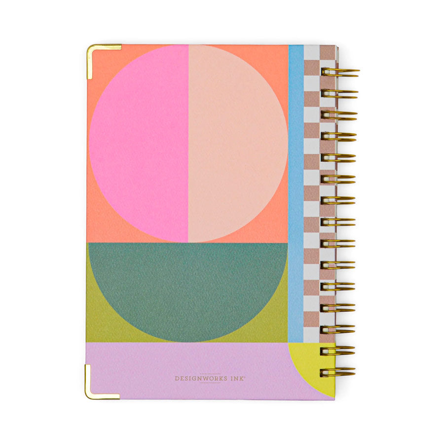 Designworks Ink Planner DesignWorks Ink - Planner à spirale Geo Checks coloré | Atelier Kumo