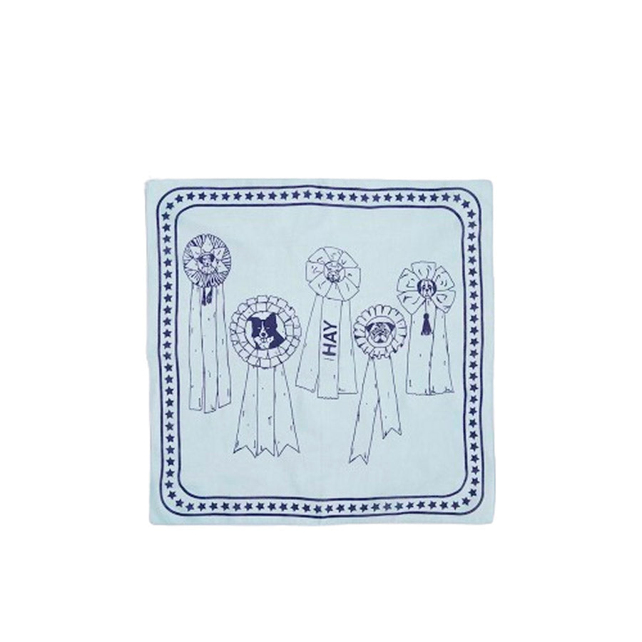 Hay-foulard-chien-bleu-clair-55x55-made-in-danemark-Atelier-Kumo