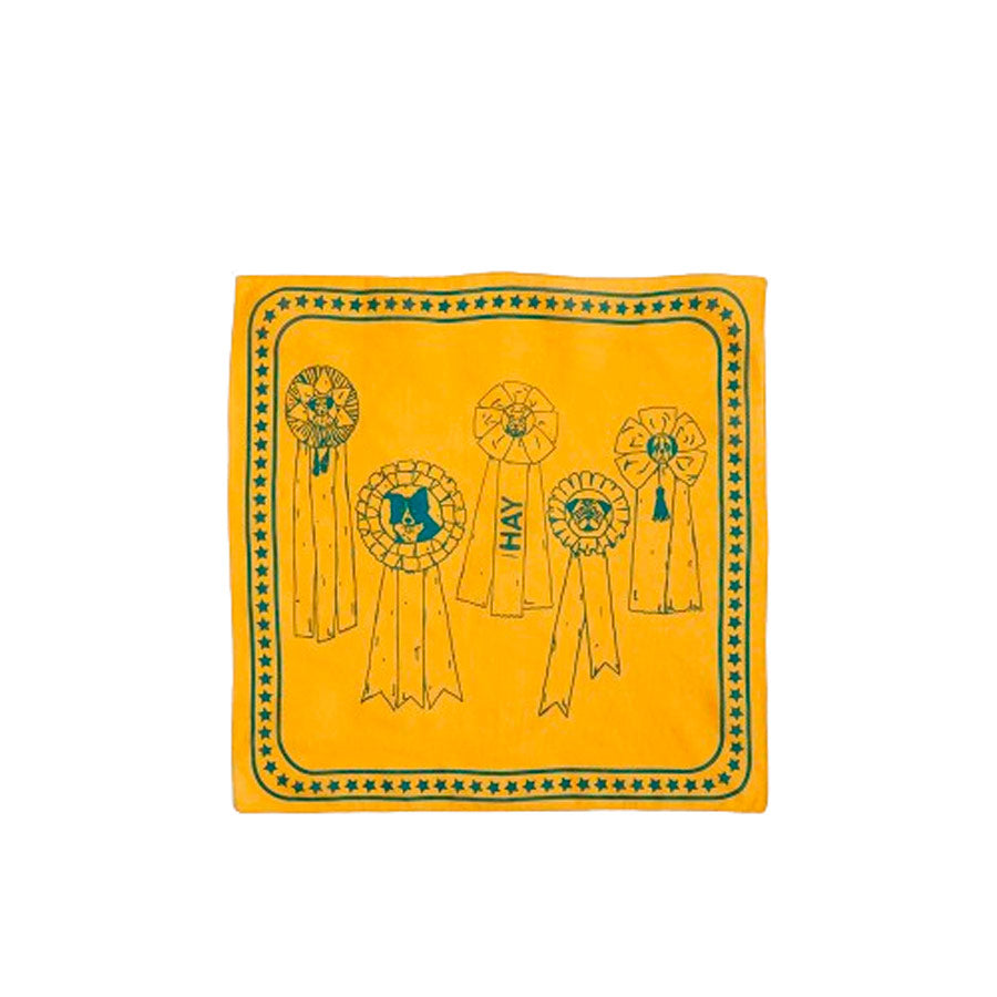 Hay-foulard-chien-jaune-ocre-55x55-accessoire-Atelier-Kumo