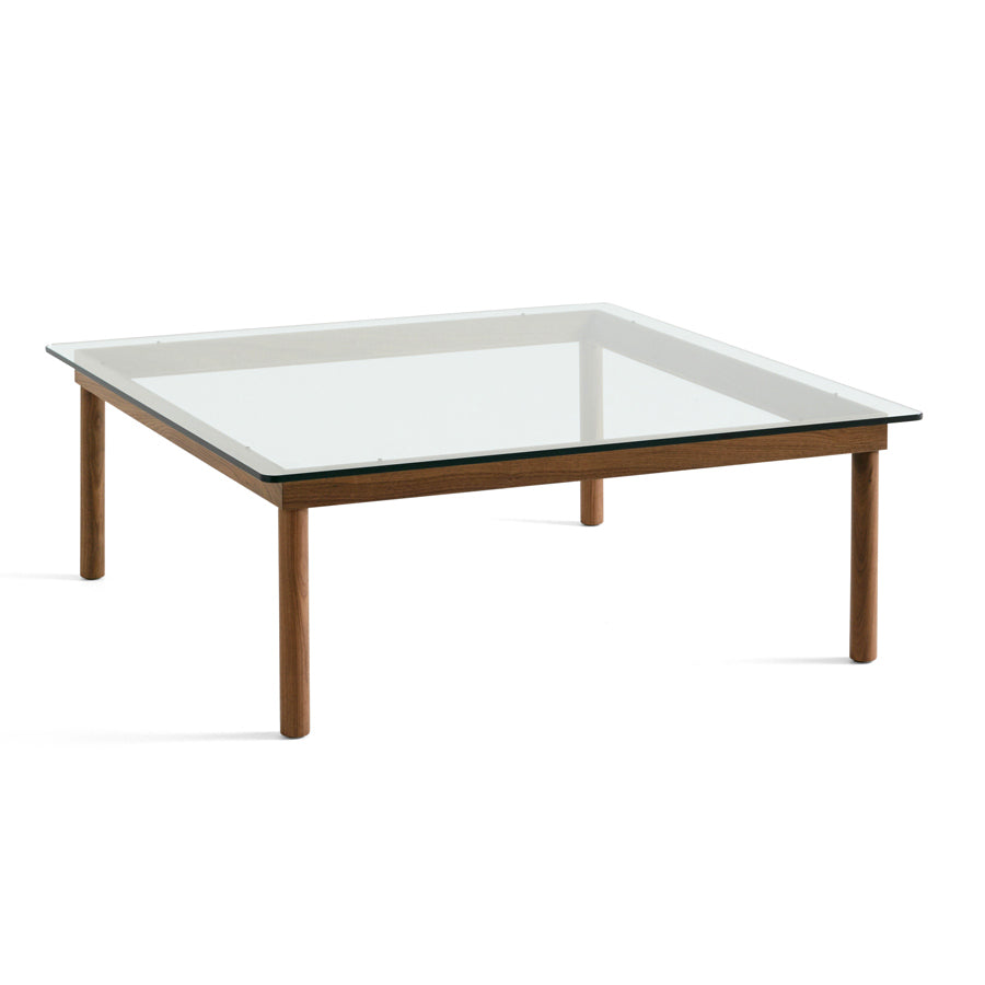 Hay-table-basse-kofi-100x100-plateau-verre-transparent-pietement-noyer-Atelier-Kumo