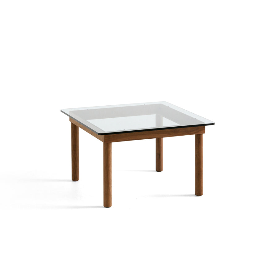 Hay-table-basse-kofi-60x60-plateau-verre-transparent-pietement-noyer-Atelier-Kumo