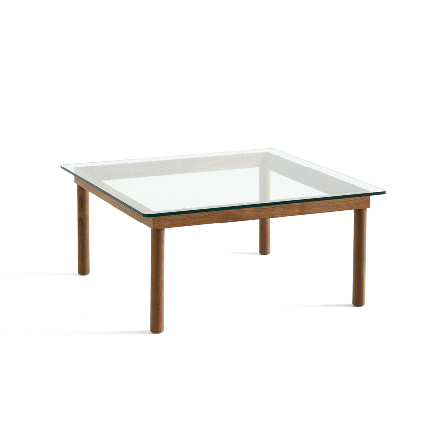 Hay-table-basse-kofi-80x80-plateau-verre-transparent-pietement-noyer-Atelier-Kumo