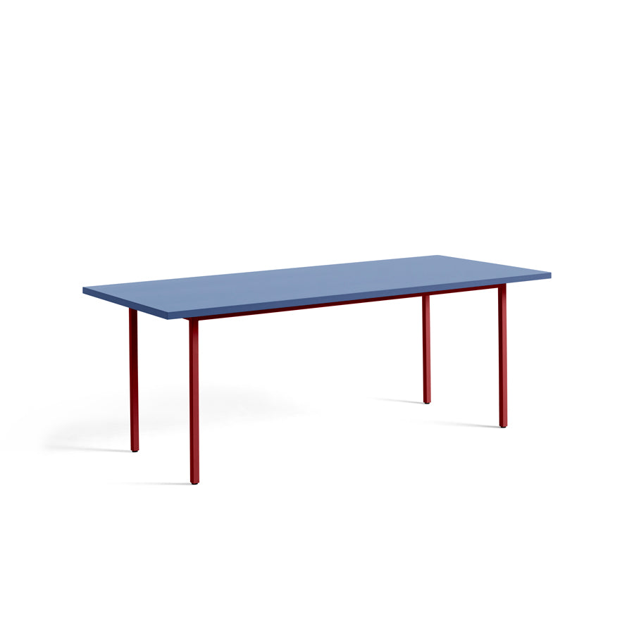 Hay-table-two-color-rectangle-200-90-cm-bordeaux-bleu-Muller-Van-Severen-Atelier-Kumo