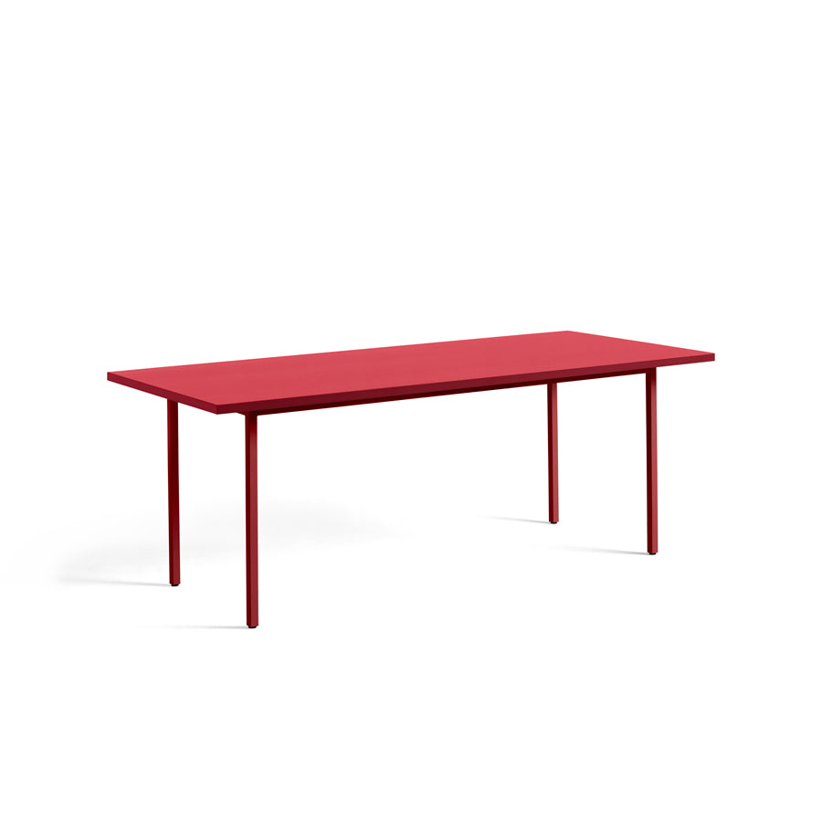 Hay-table-two-color-rectangle-200-90-cm-bordeaux-rouge-Muller-Van-Severen-Atelier-Kumo