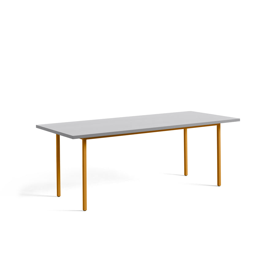 Hay-table-two-color-rectangle-200-90-cm-ocre-gris-clair-Muller-Van-Severen-Atelier-Kumo