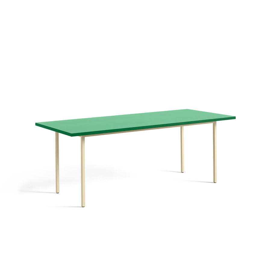 Hay-table-two-color-rectangle-200-90-cm-vert-ivoire-Muller-Van-Severen-Atelier-Kumo