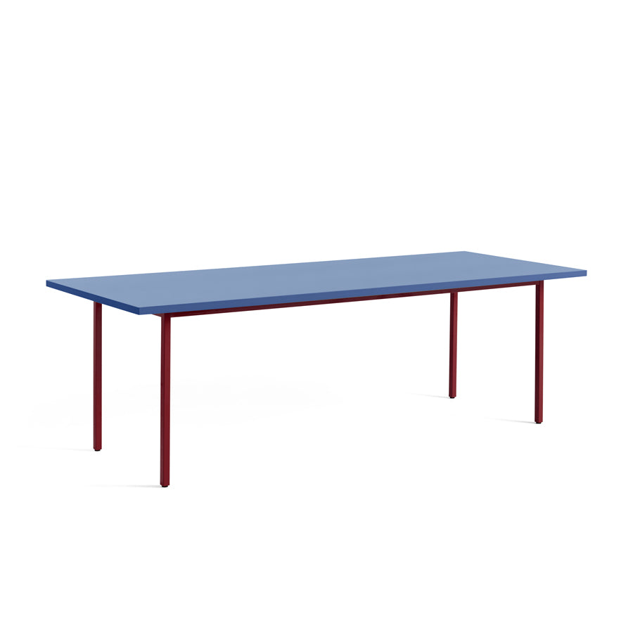 Hay-table-two-color-rectangle-240-90-cm-bordeaux-bleu-Muller-Van-Severen-Atelier-Kumo