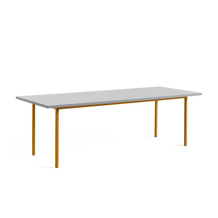 Hay-table-two-color-rectangle-240-90-cm-ocre-gris-clair-Muller-Van-Severen-Atelier-Kumo