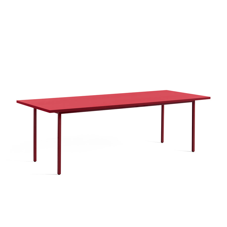 Hay-table-two-color-rectangle-240-90-cm-rouge-bordeaux-Muller-Van-Severen-Atelier-Kumo
