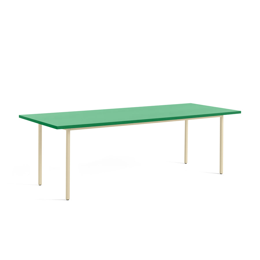 Hay-table-two-color-rectangle-240-90-cm-vert-ivoire-Muller-Van-Severen-Atelier-Kumo