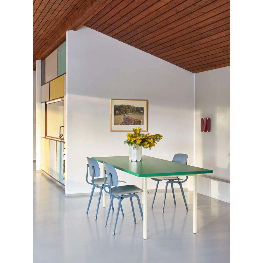 Hay-table-two-color-rectangle-vert-vase-arcs-Muller-Van-Severen-Atelier-Kumo