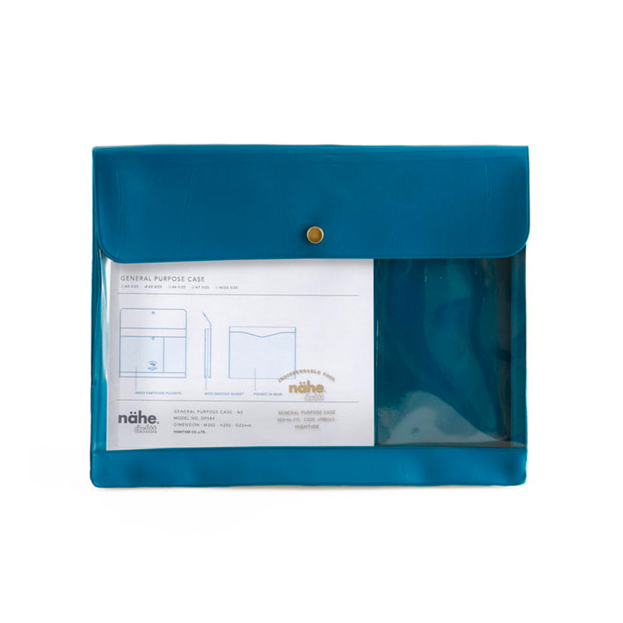 Hightide-pochette-nahe-A5-bleu-canard-Atelier-Kumo