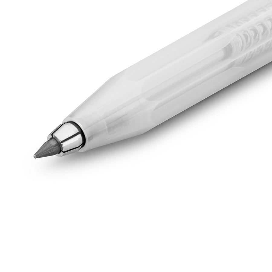 Kaweco-porte-mine-3_2-mm-frosted-givre-sport-blanc-detail-argent-Atelier-Kumo
