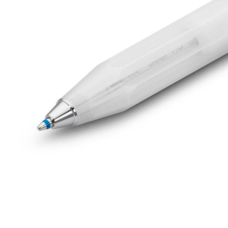 Kaweco-stylo-bille-frosted-givre-sport-blanc-detail-argent-Atelier-Kumo