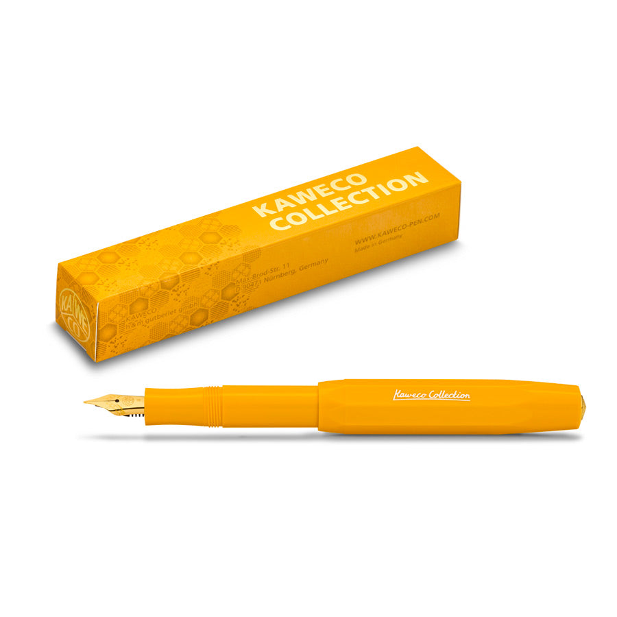 Kaweco-stylo-plume-M-collection-jaune-miel-boite-honney-Atelier-Kumo
