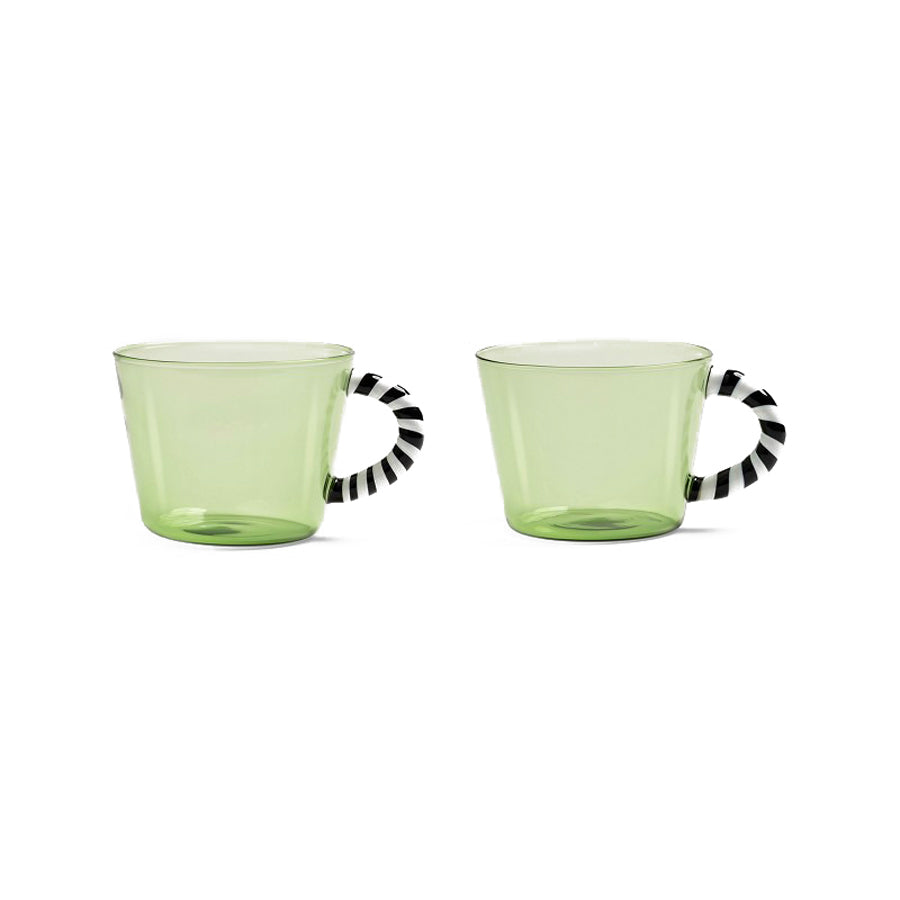 Klevering-set-de-2-tasse-en-verre-vert-Atelier-Kumo