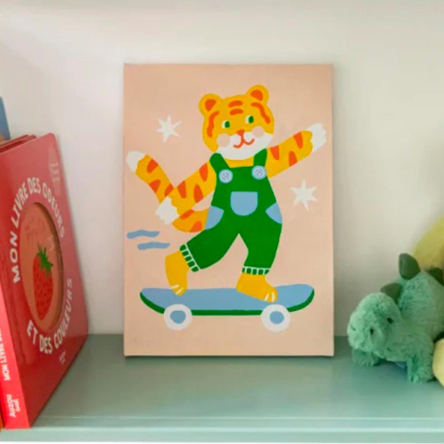 OfFsum Kit de peinture par numéros pour adultes et enfants avec toile texturée pré-imprimée de 40 x 50 cm, peintures acryliques et 3 pinceaux, idéal OfFsum Kit de peinture par numéros pour adultes et enfants avec toile texturée pré-imprimée de 40 x 50 cm, peintures acryliques et 3 pinceaux, idéal