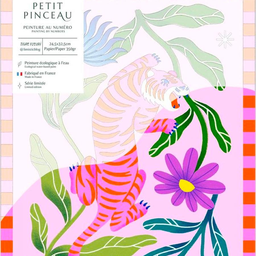 La-petite-epicerie-coffret-peinture-au-numero-tigre-fleuri-par-limistic-illustration-Atelier-Kumo