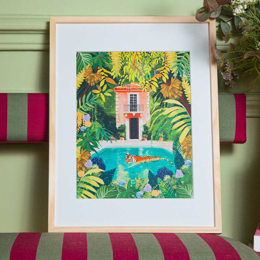 La-petite-epicerie-peinture-au-numero-tigre-pool-encadre-Atelier-Kumo