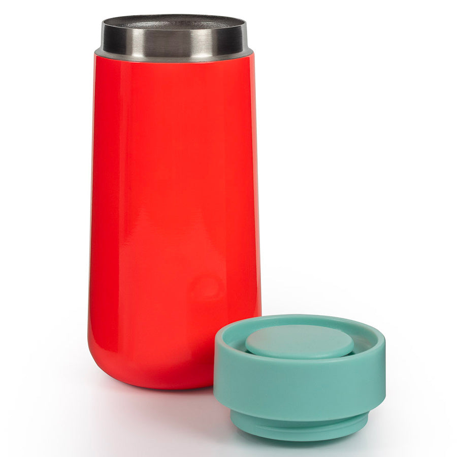 Lund-London-thermos-corail-menthe-ouvert-Atelier-Kumo
