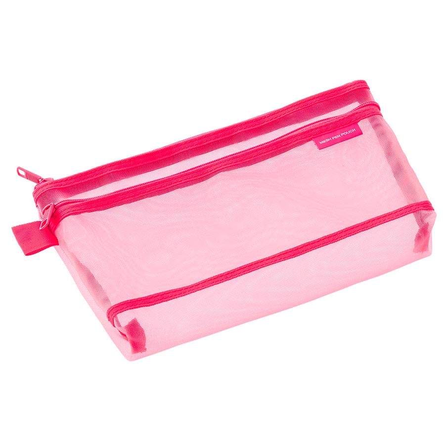 Midori-papeterie-pochette-mesh-pen-pouch-rose-Atelier-Kumo