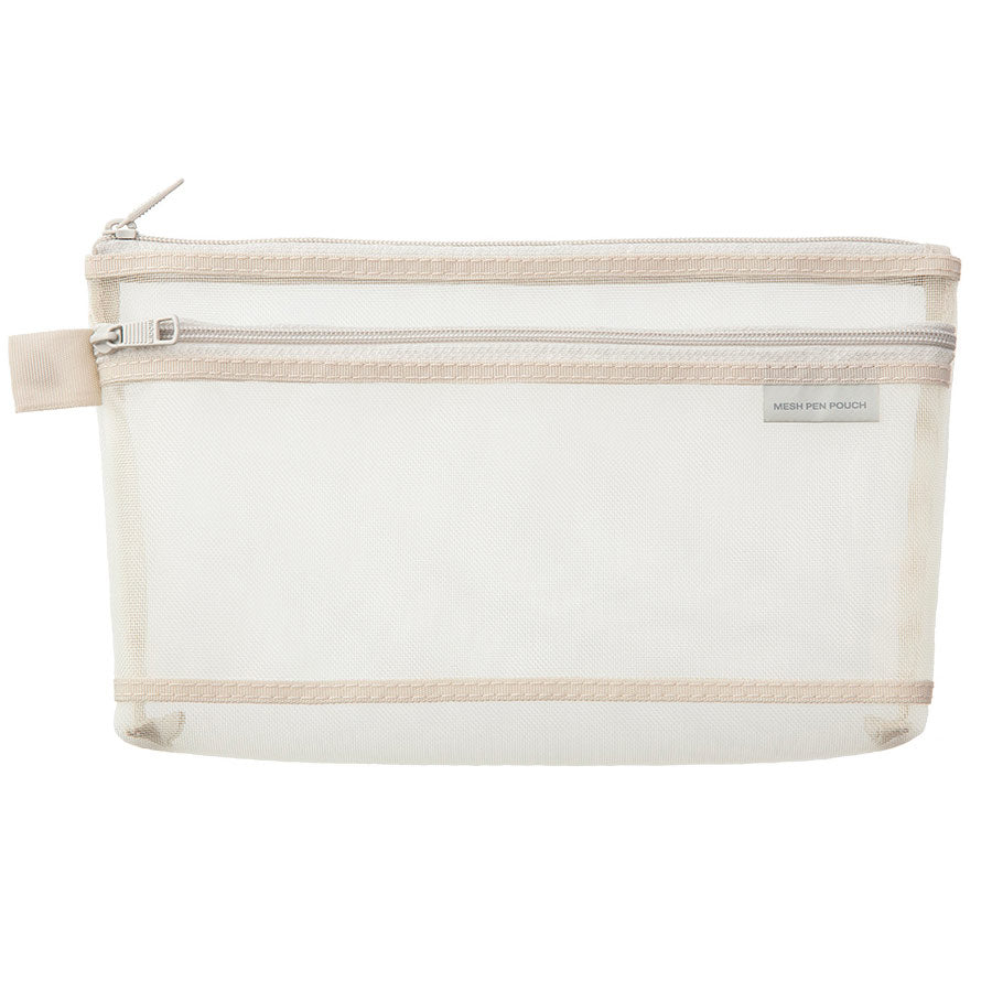Midori-pochette-mesh-pen-pouch-gris-clair-organisation-Atelier-Kumo