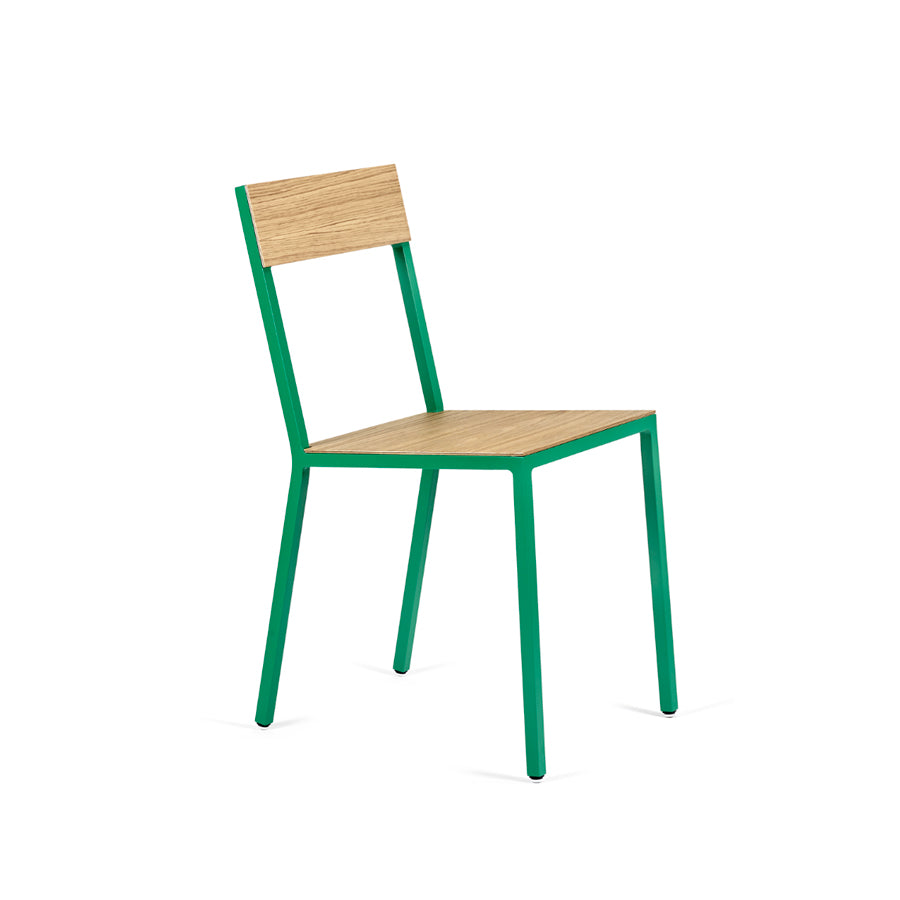 Muller-van-Severen-chaise-aluminium-alu-chair-bois-vert-Valerie-Objects-Atelier-Kumo