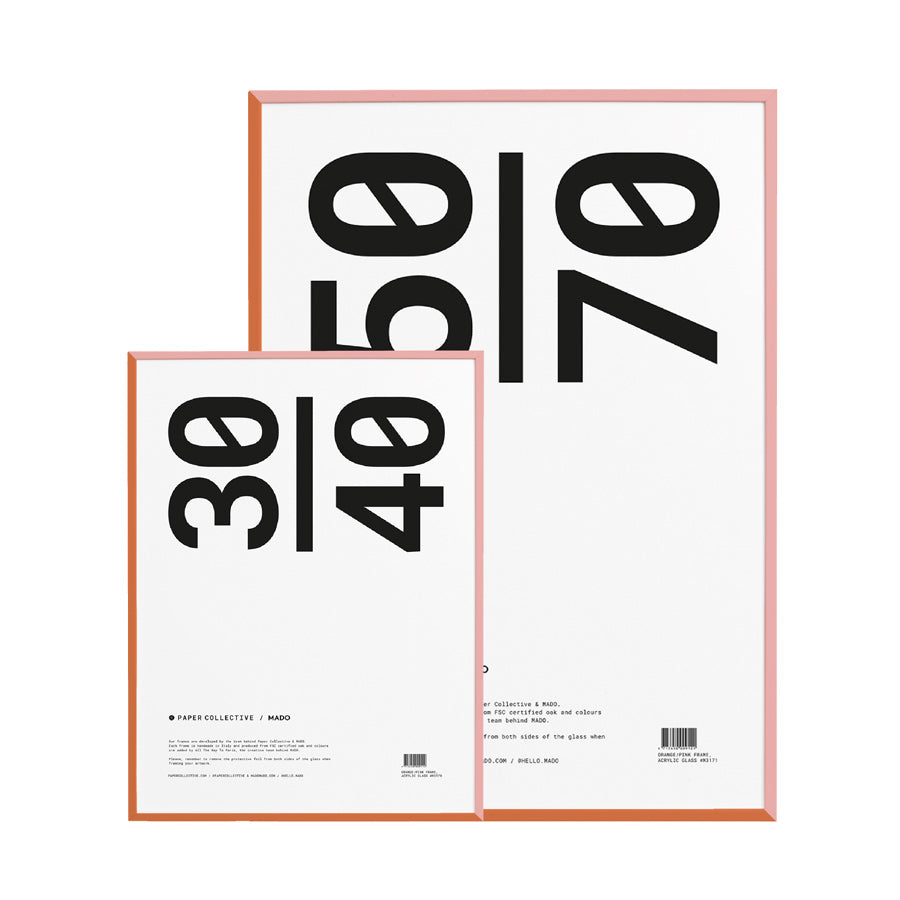 Paper-Collective-cadre-rose-orange-30x40-Atelier-Kumo