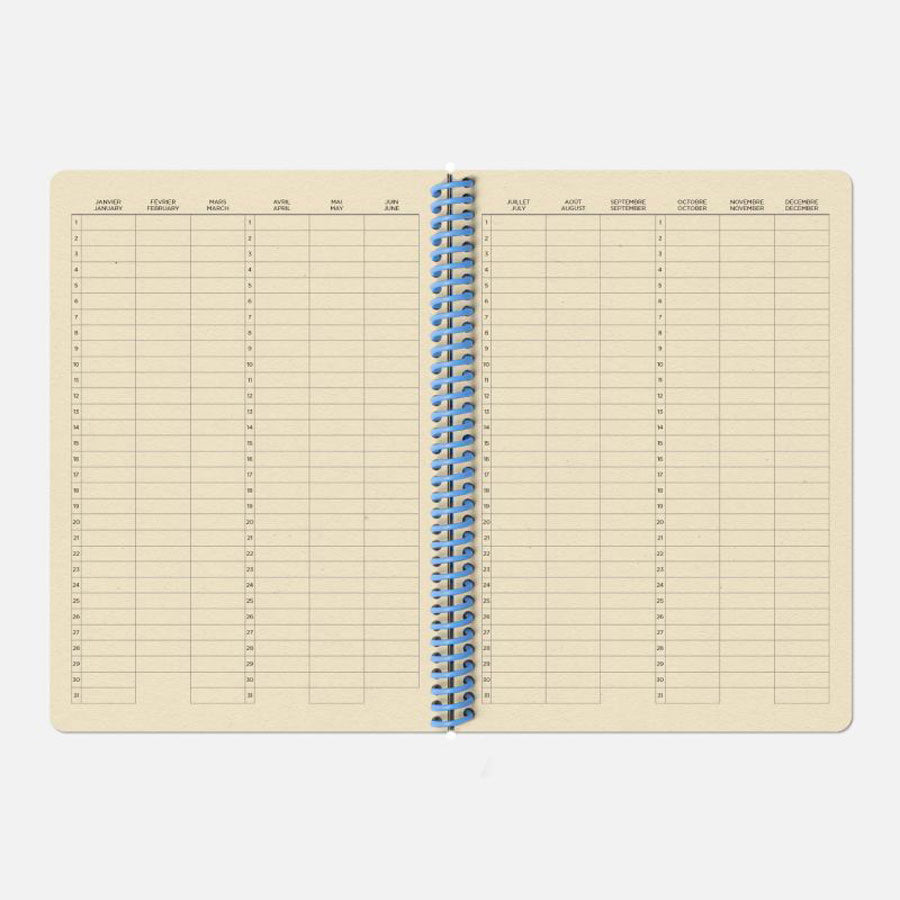Papier-tigre-carnet-a5-toile-uni-sapin-calendrier-Atelier-Kumo