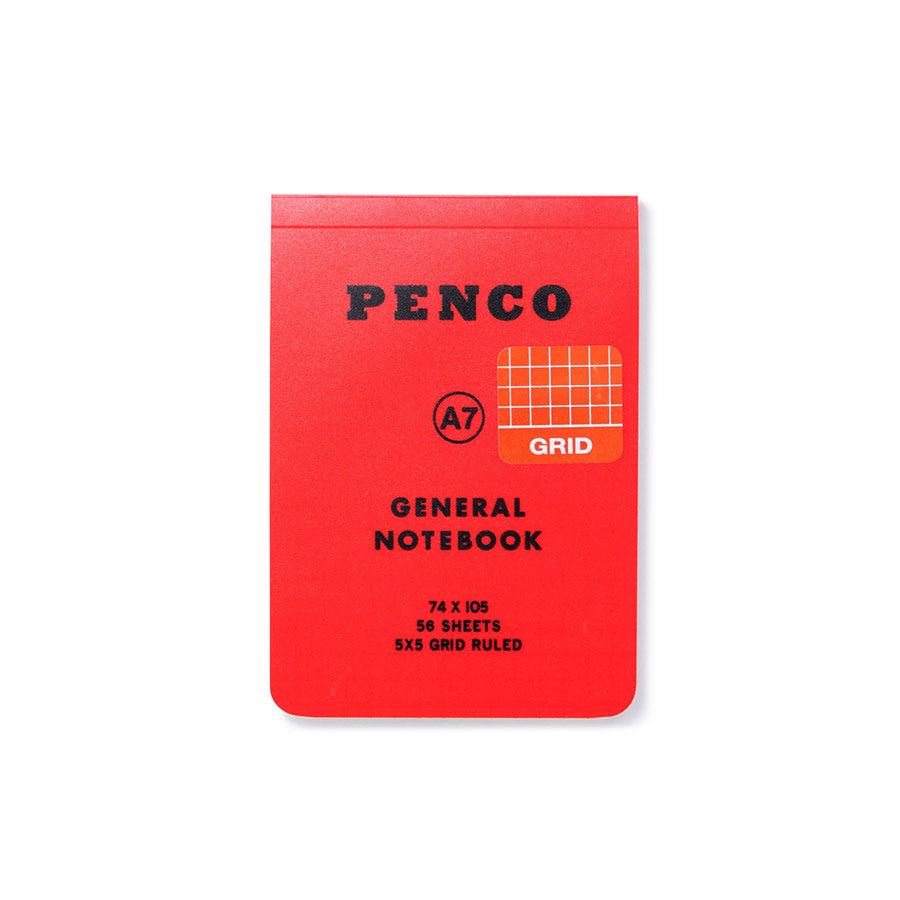 Penco-carnet-A7-grid-general-notebook-rouge-Atelier-Kumo