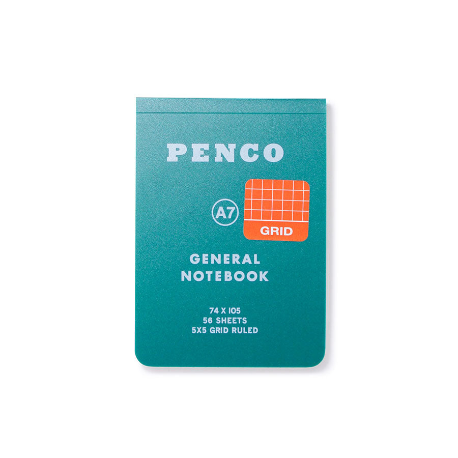 Penco-carnet-A7-grid-general-notebook-vert-ocean-Atelier-Kumo
