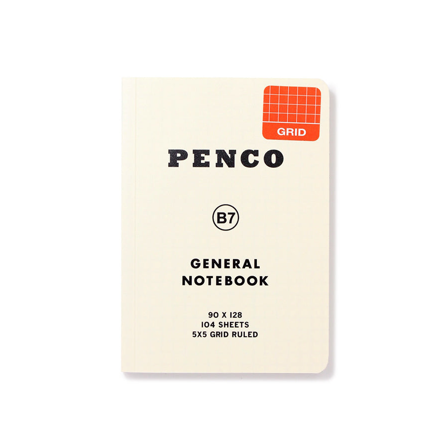 Penco-carnet-B7-grid-general-notebook-blanc-creme-Atelier-Kumo
