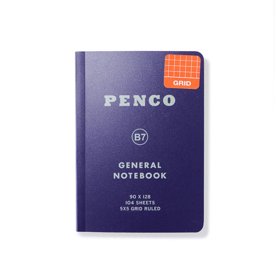 Penco-carnet-B7-grid-general-notebook-bleu-marine-Atelier-Kumo