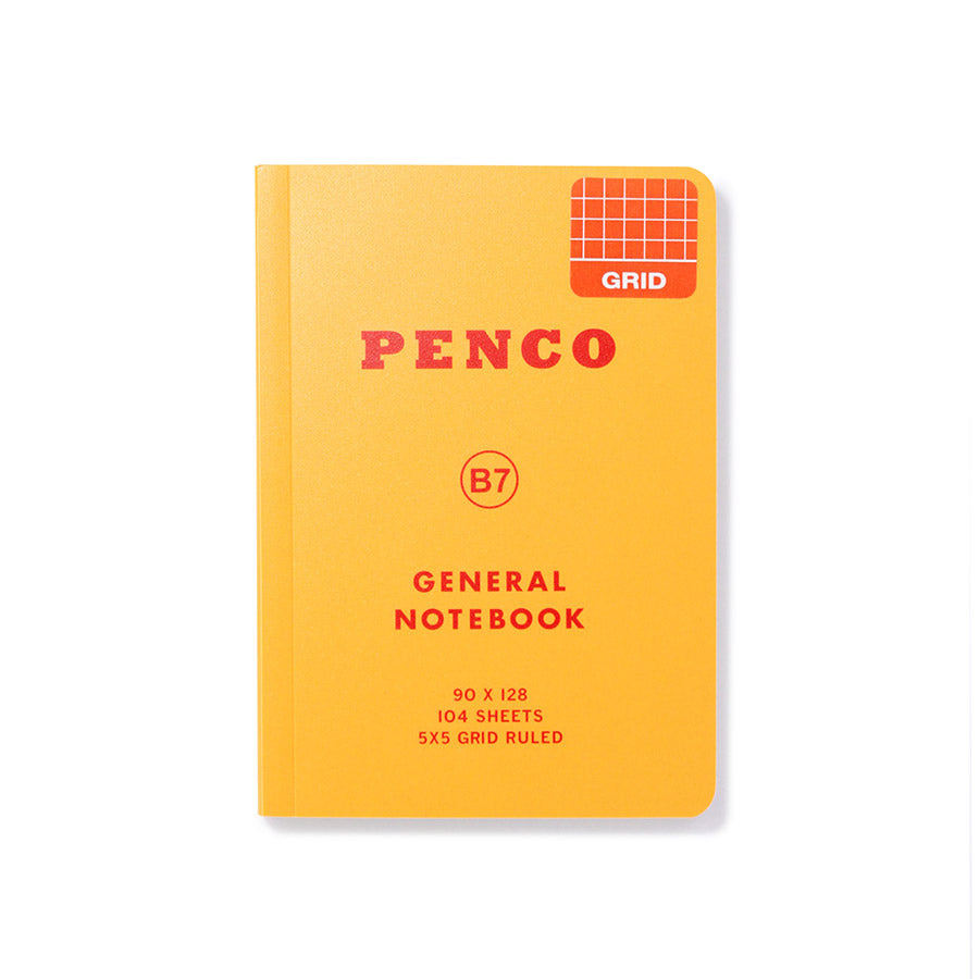 Penco-carnet-B7-grid-general-notebook-jaune-Atelier-Kumo
