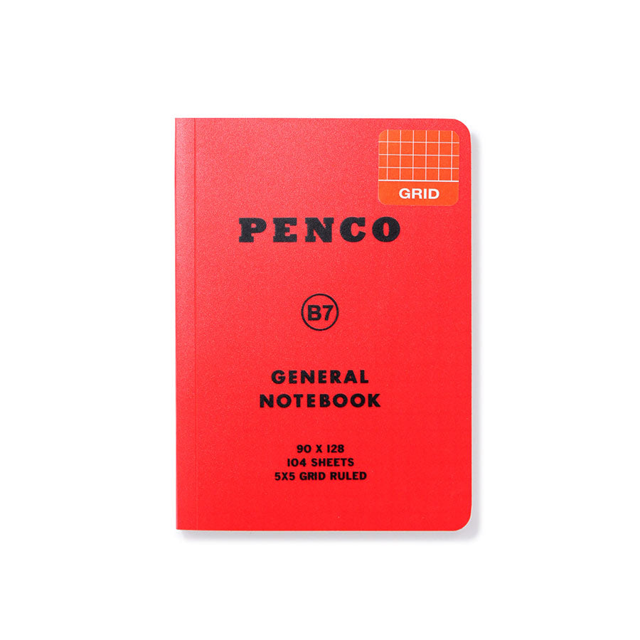 Penco-carnet-B7-grid-general-notebook-rouge-Atelier-Kumo