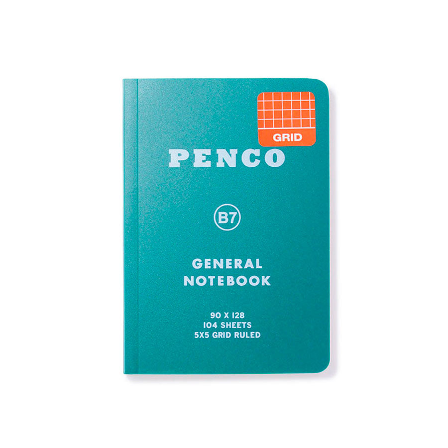 Penco-carnet-B7-grid-general-notebook-vert-ocean-Atelier-Kumo