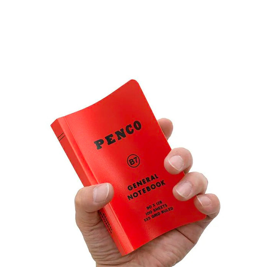 Penco-carnet-B7-rouge-souple-grid-general-notebook-details-Atelier-Kumo