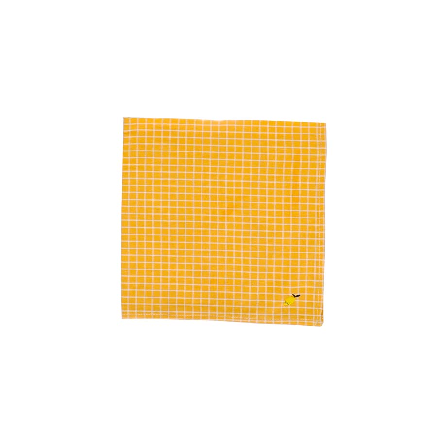 Sticky-Lemon-foulard-a-carreaux-jaune-blanc-Atelier-Kumo