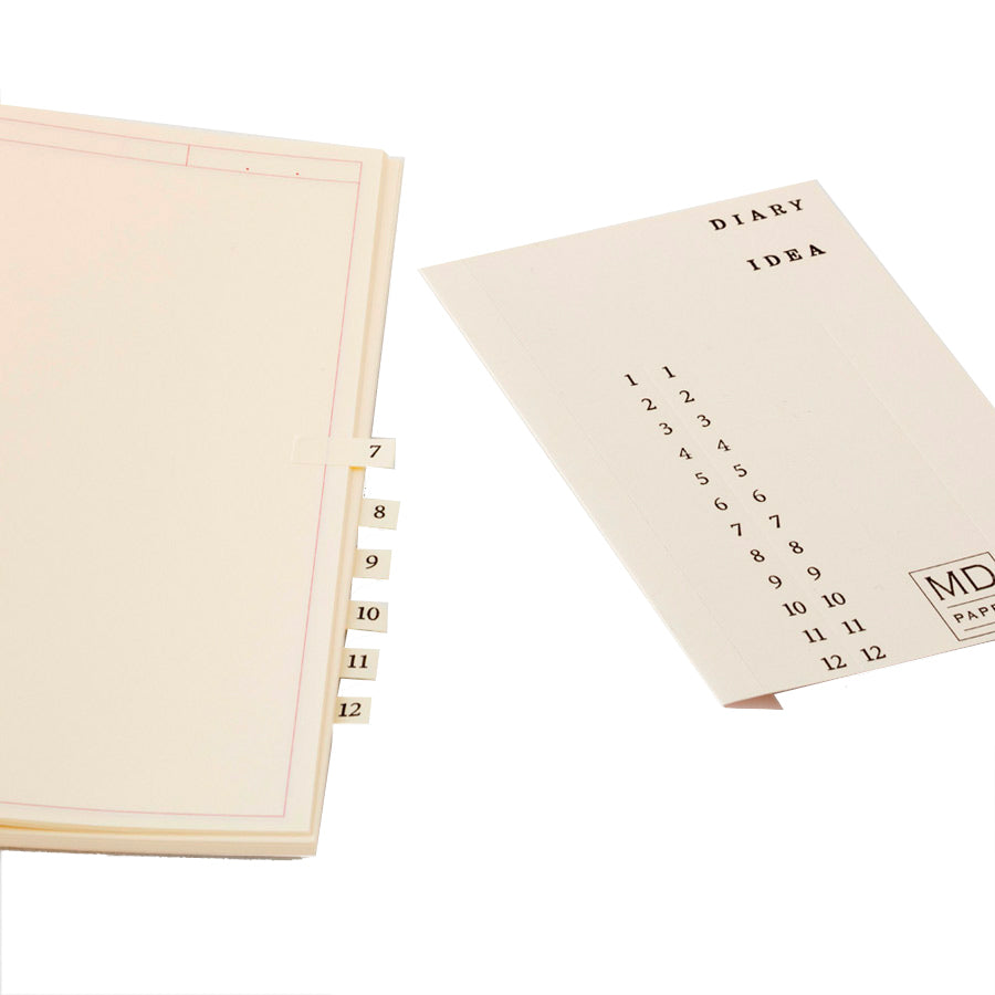 Tendance-Papeterie-carnet-MD-paper-format-A5-blanc-journal-marque-pages-Atelier-Kumo