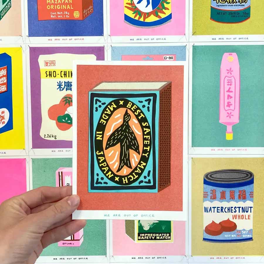 We-Are-Out-Of-Office-risographie-boite-allumette-de-surete-Atelier-Kumo