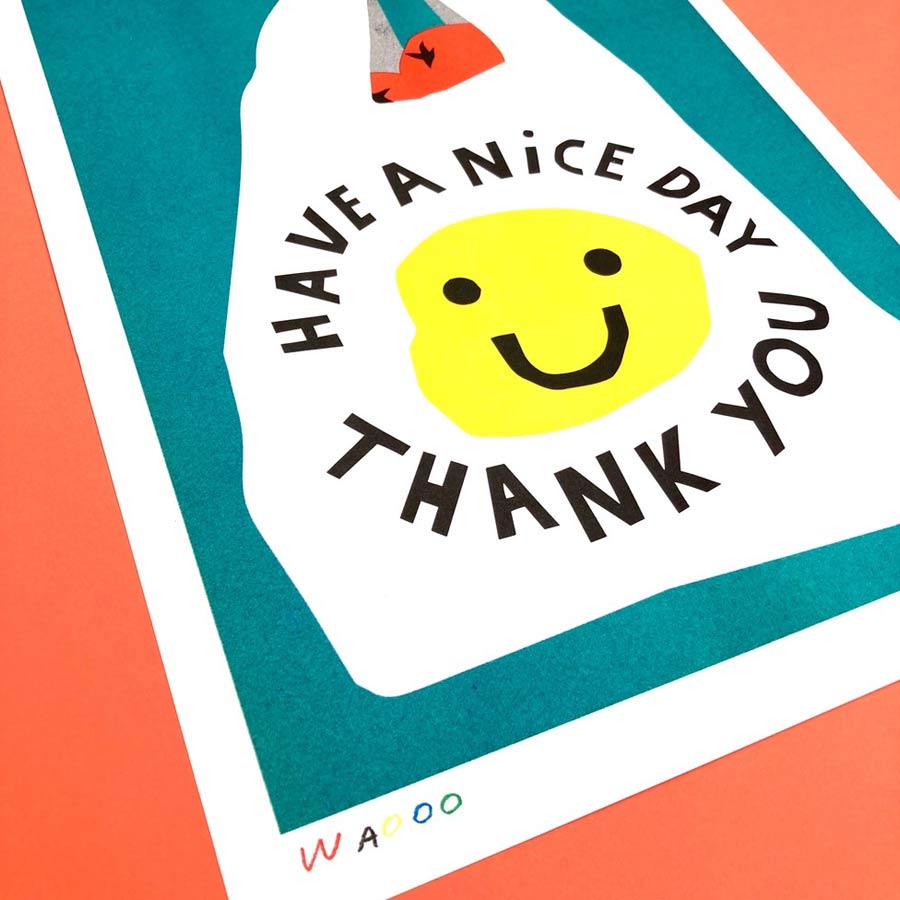 We-are-out-of-office-risographie-grand-format-sac-de-courses-details-Atelier-Kumo