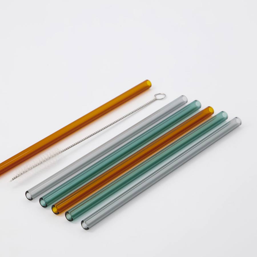 House-Doctor-paille-en-verre-tube-orange-gris-vert-Atelier-Kumo